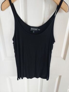 Emporio Armani Black Spaghetti Strap Camisole Tank